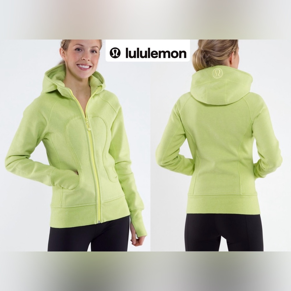 Lululemon Scuba Hoodie - Heathered Citron / Citron - Size 10